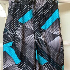 Boy's size XL Blue & Gray Geometric Swim Short (NWT)